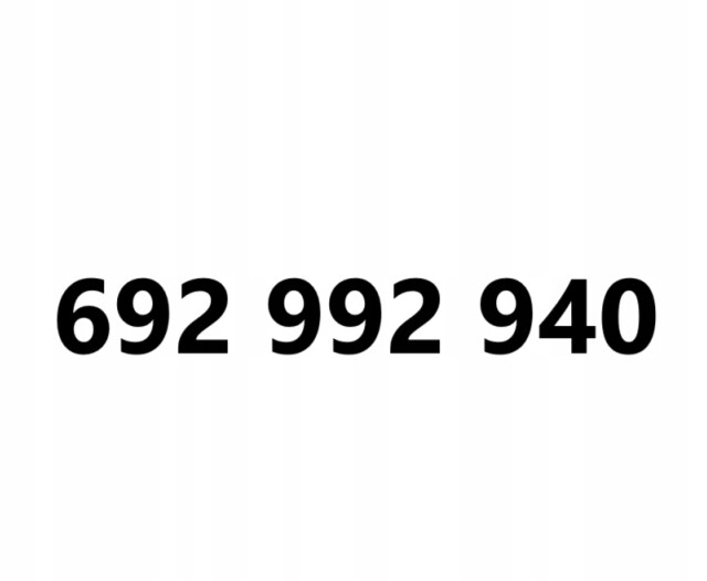 Zlaté číslo 692 992 940