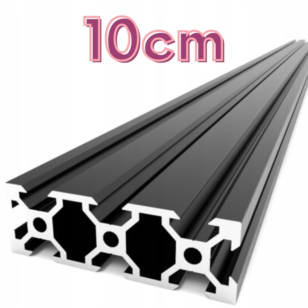 Hliníkový profil V-Slot 20x60x10 cm Černý