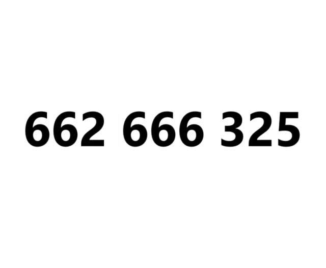 Zlaté číslo 662 666 325