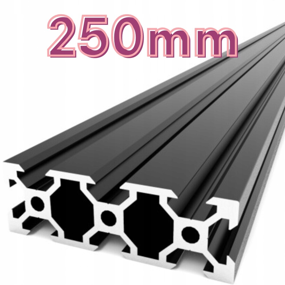 Hliníkový profil V-Slot 20x60x250 mm Černý