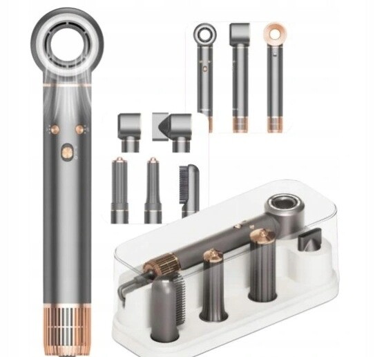 Výkonný Vysoušeč Vlasů 5V1 3 Rychlost S Ionizací 1300 W Regulace