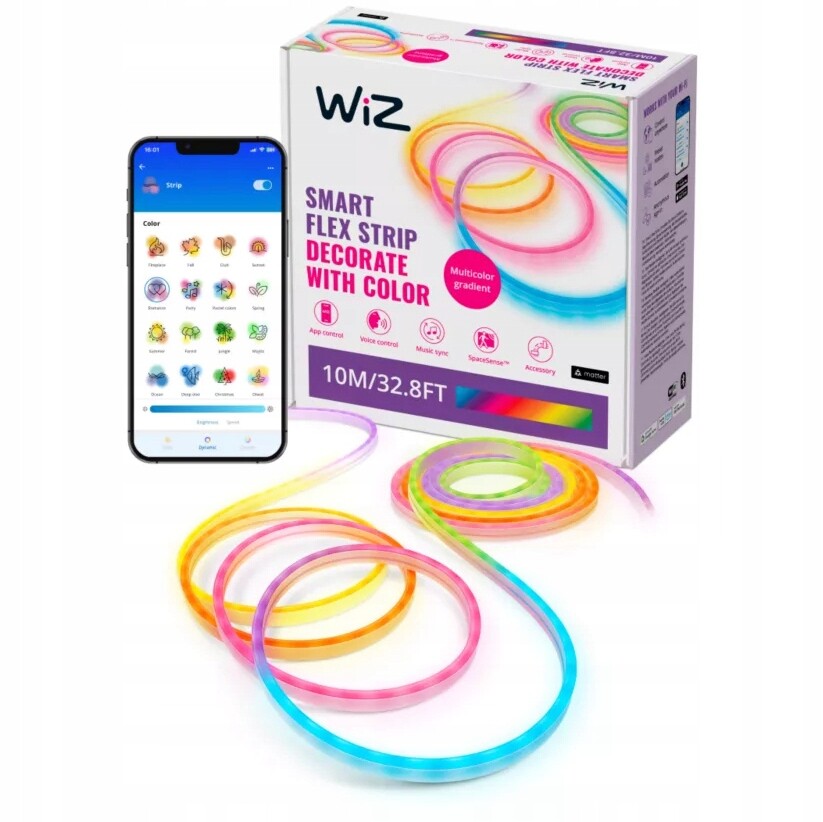 Led pásek Neon Rgbic 10 m Inteligentní Smart WiFi Bluetooth Aplikace WiZ