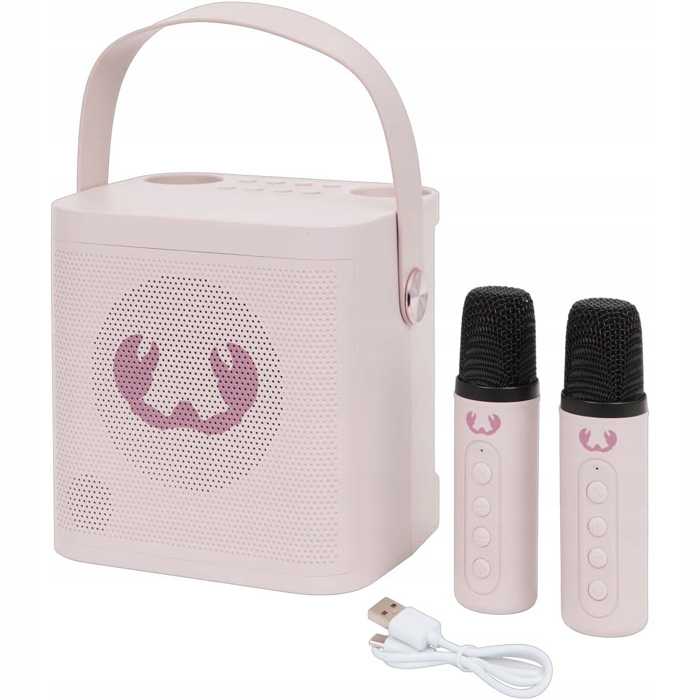 Vysoce Kvalitní Sada Pro Karaoke Pro Děti, 2 Mikrofony, Reproduktor Růžový