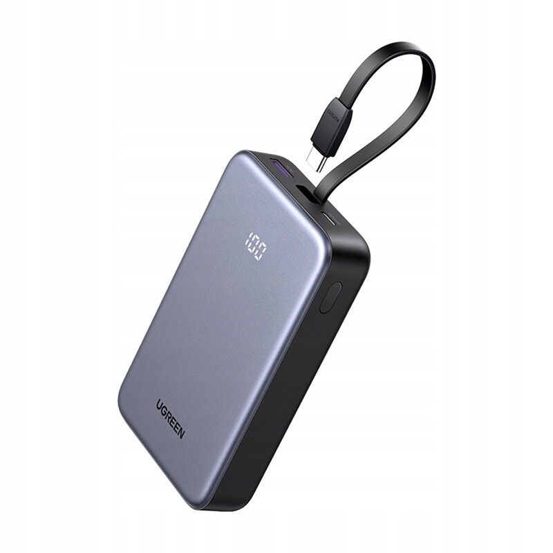 Ugreen Powerbanka PB505 20000mAh Usb Usb-c Vestavěný kabel Usb-c 20W