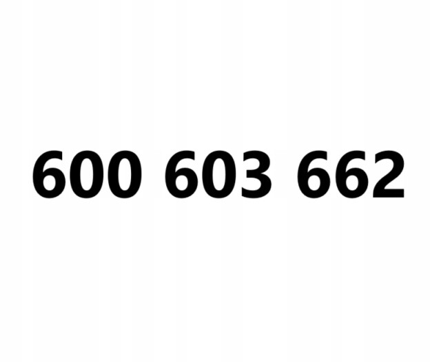 Zlaté číslo 600 603 662