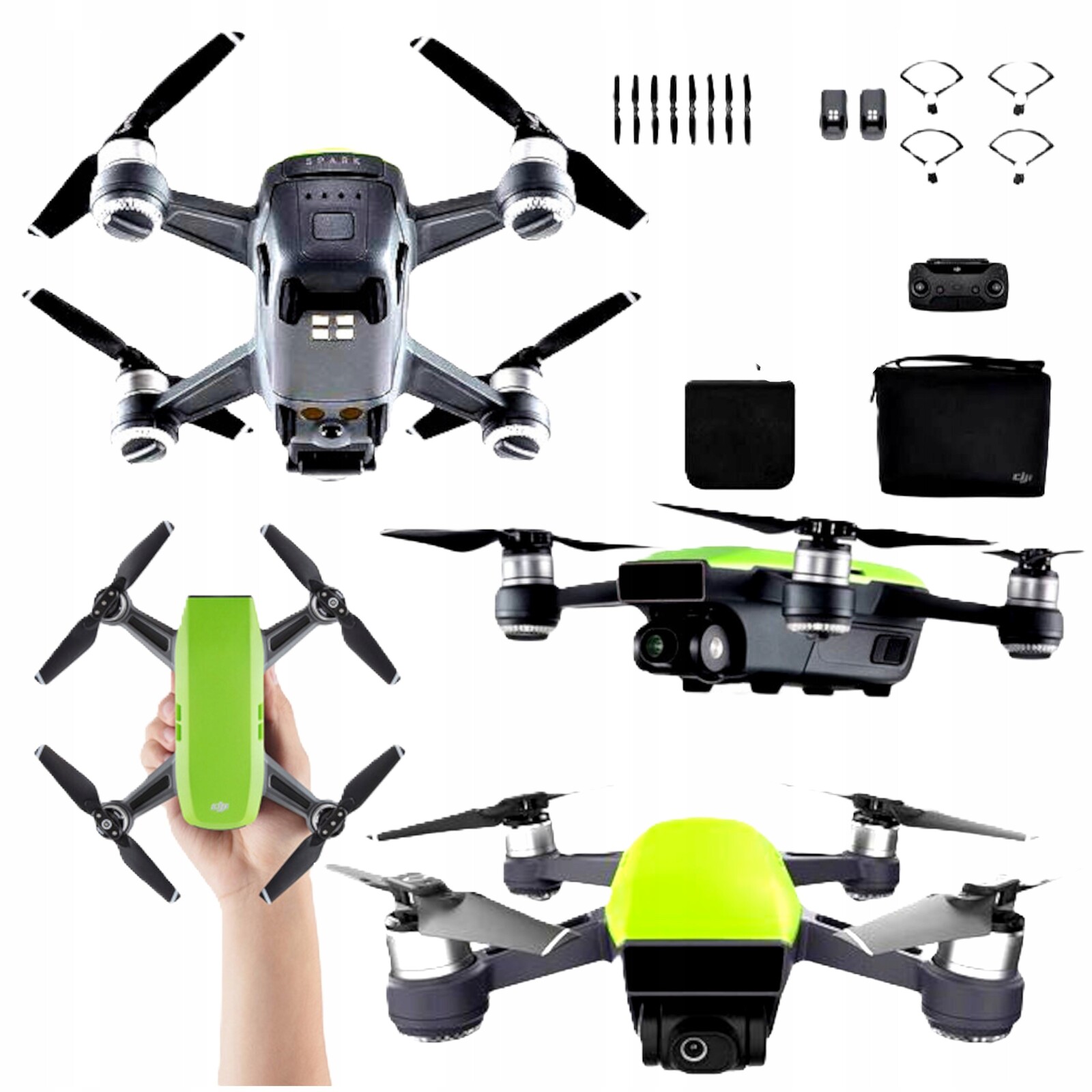 Dron s kamerou Dji Spark mini fly WiFi 2000 m 1480 mAh vyhýbání se překážkám