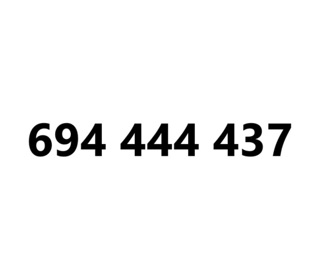 Zlaté číslo 694 444 437