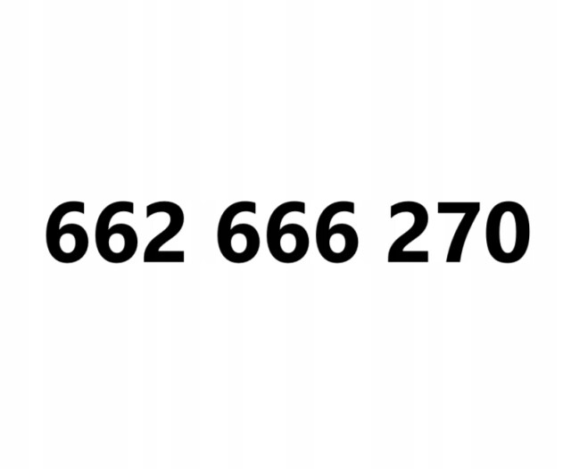 Zlaté číslo 662 666 270