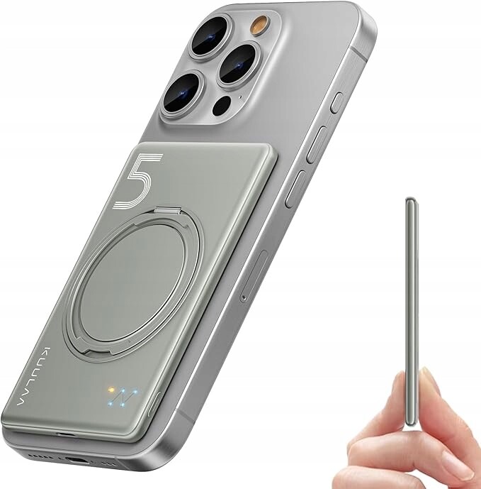 Bezdrátová powerbanka Kuulaa Ultra Thin Magsafe 5000mAh pro iPhone 15/14/13/12