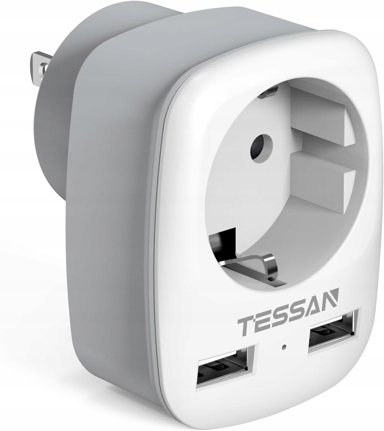 Adaptér pro cestovní zástrčku Tessan 2xUSB 2.4A