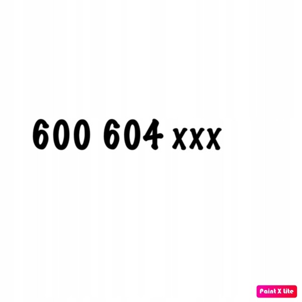Jednoduché číslo 600 604 xxx