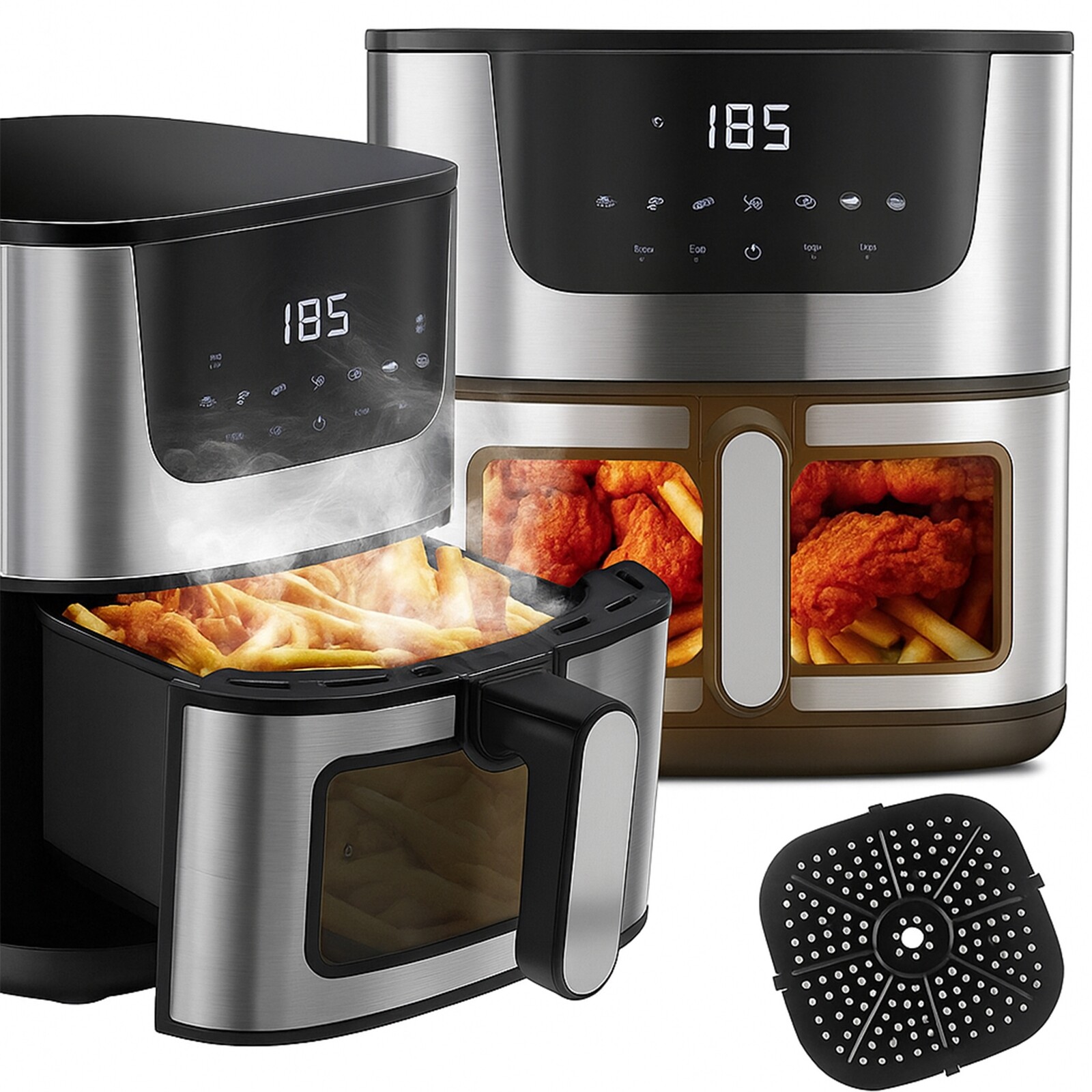 Fritéza Bez Tuku Velká 5,5 L Trouba 1800 W Air Fryer 7 Programů