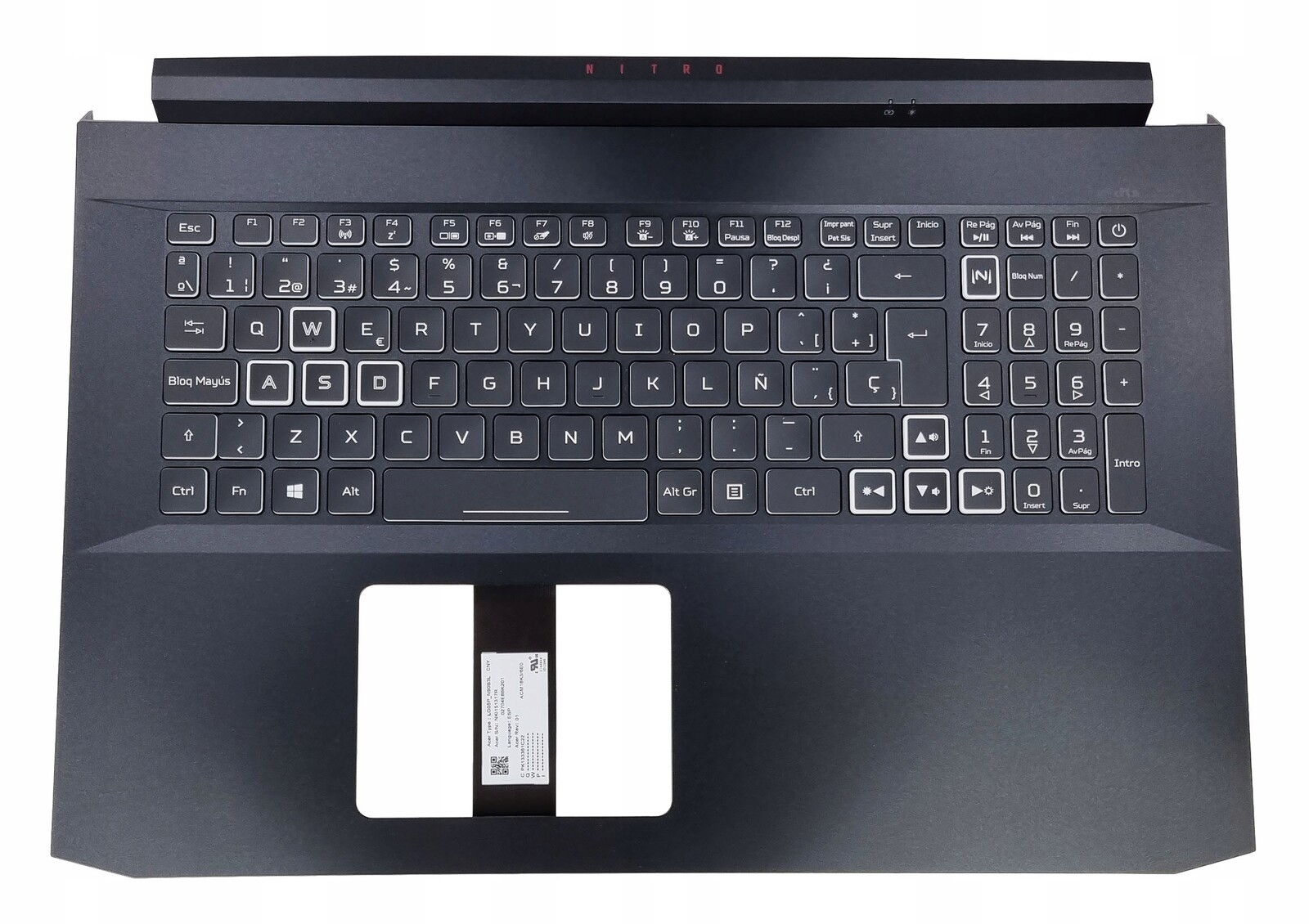 Nový Kryt Klávesnice Acer Nitro 5 AN517-52 GTX1660 RTX2060 Španělská