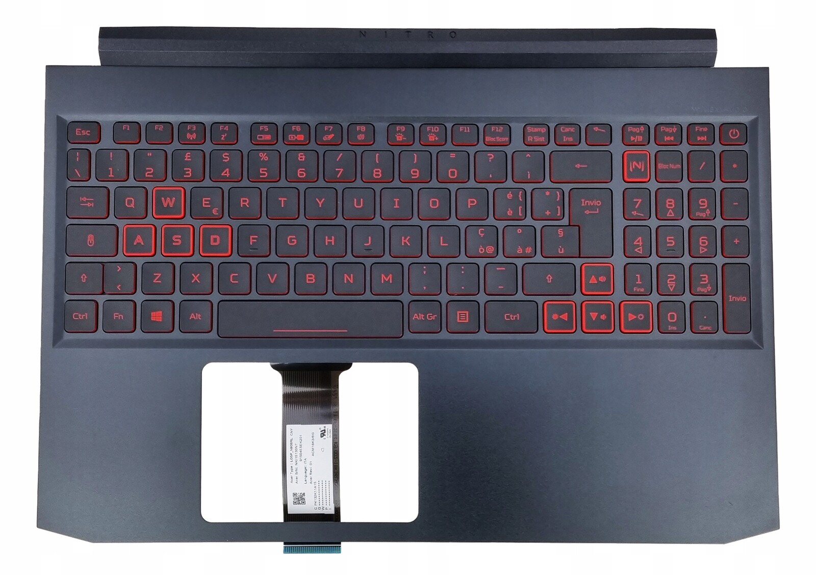 Pouzdro Klávesnice Acer Nitro 7 AN715-51 GTX1660 Italské