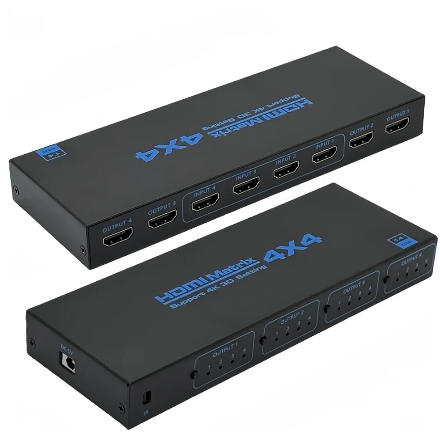 Matrix Hdmi 4x4 Switch Splitter Hdcp Pilot Full Hd