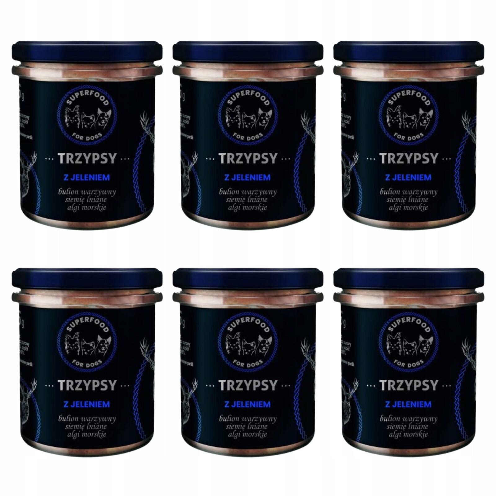 Happy Snacky Trzypsy krmivo pro psa s jelenem 6x300g Set