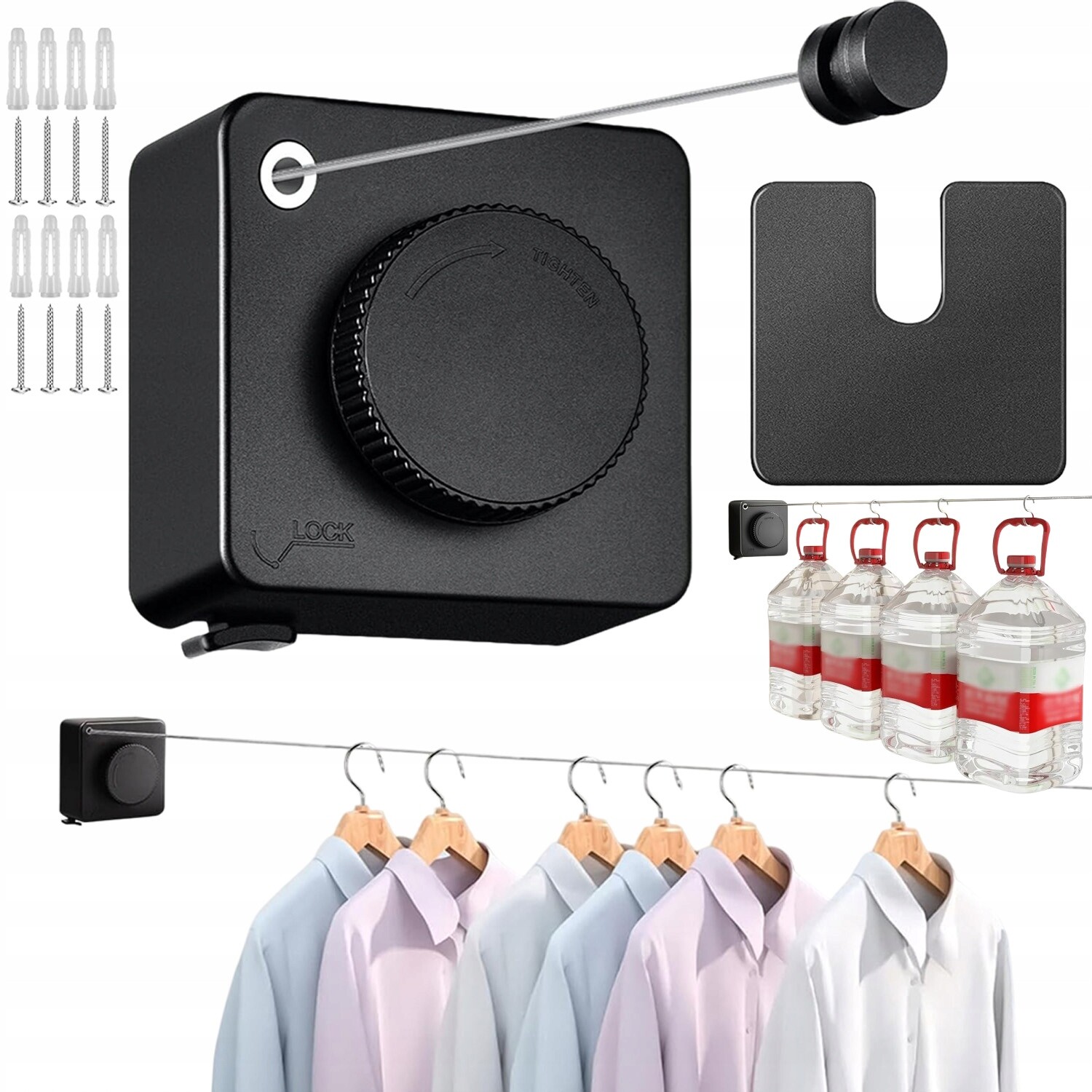 Výsuvná Šňůra Na Sušení Prádla, Šňůra Na Sušení Na Balkon, Prádelna 5,1 M