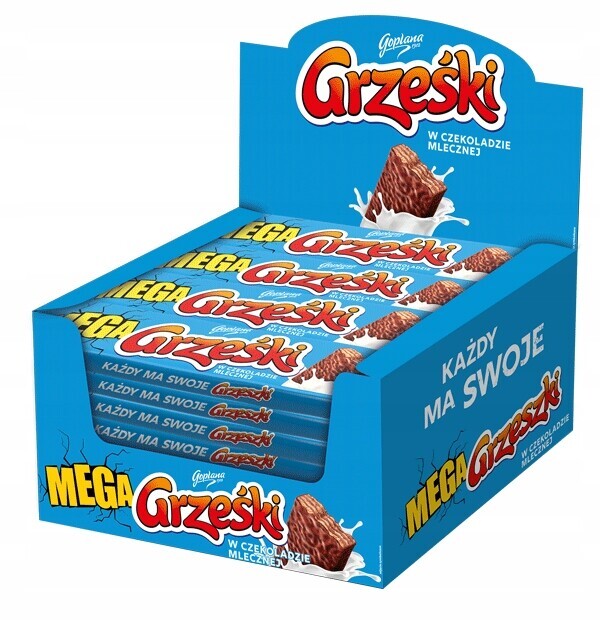 Grześki Oplatek plněný krémem v mléčné čokoládě 48g 32ks