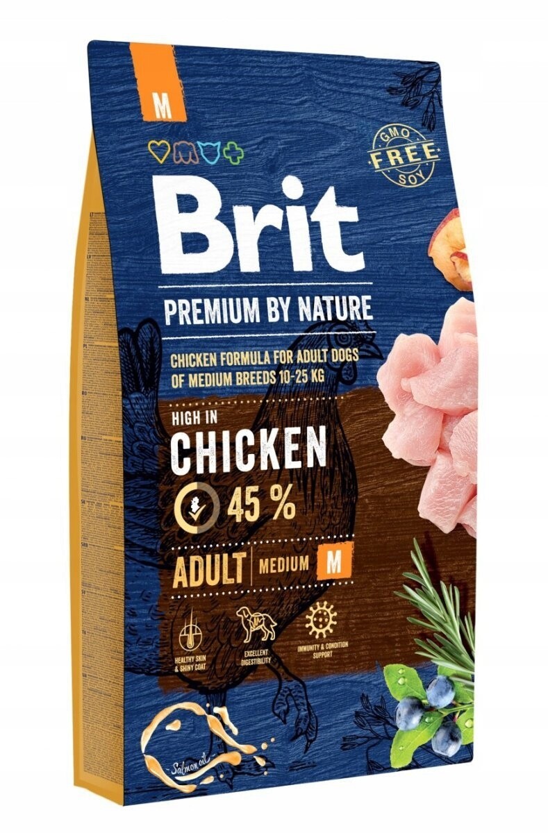 Brit Premium By Nature Adult M kuře 8kg