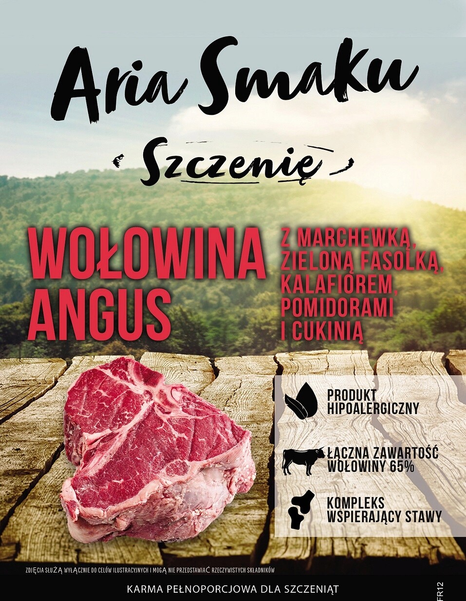 Aria Příchuť Pro Štěňata S Hovězím Masem Bez Obilovin Vysokomasový Sáček 6 kg