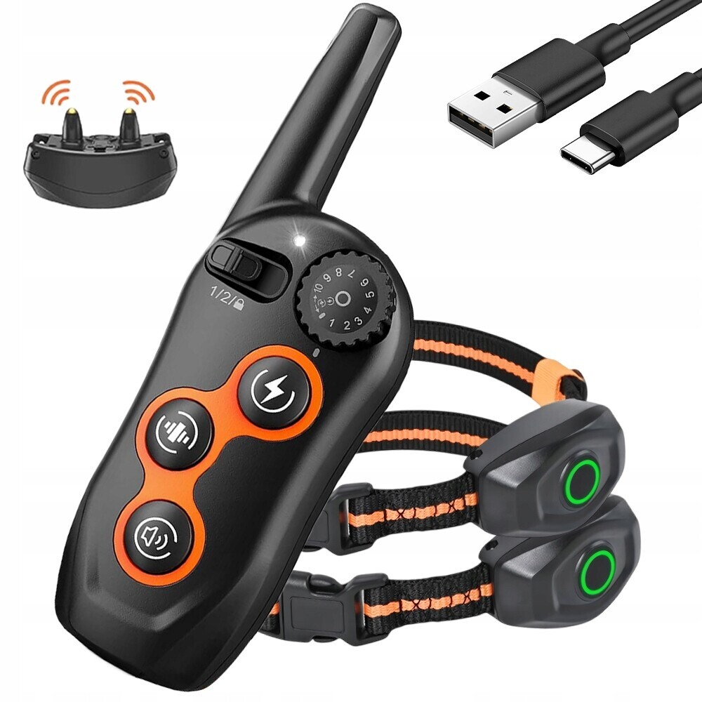 2KS Elektrický Výcvikový Obojek Pro Psa Proti Štěkání Pro Výcvik Dálkové Ovládání