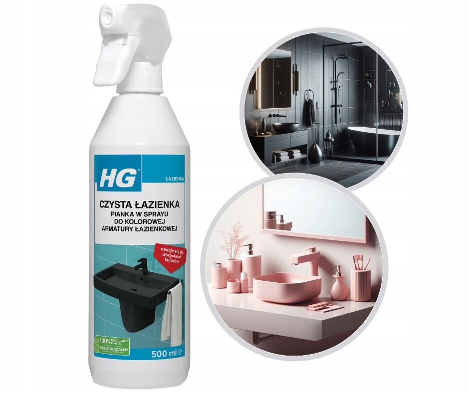 Hg Čistá Koupelnová Pěna Na Čištění Barevné Armatury 0.5 ML