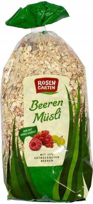 Musli z 23 % lesních plodů Bio 750 g Rosengarten