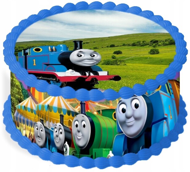 Dortový plátek Dekorace Jídelní 20 cm Tomáš a přátelé Narozeniny