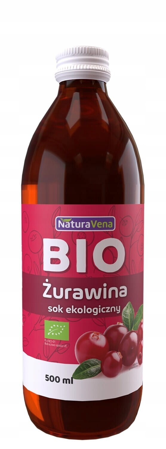 Brusinkový Džus 100 % Bio 500 ml Naturavena