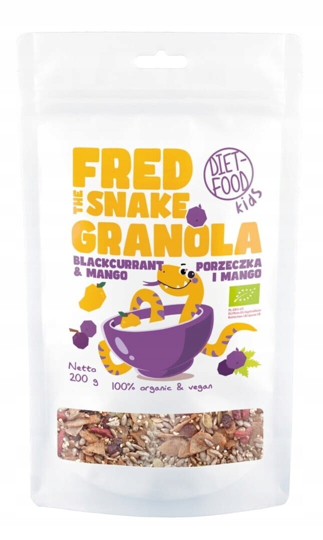 Granola S Mangem A Černým Rybízem Bio 200 g Diet-food (fred The Snake)