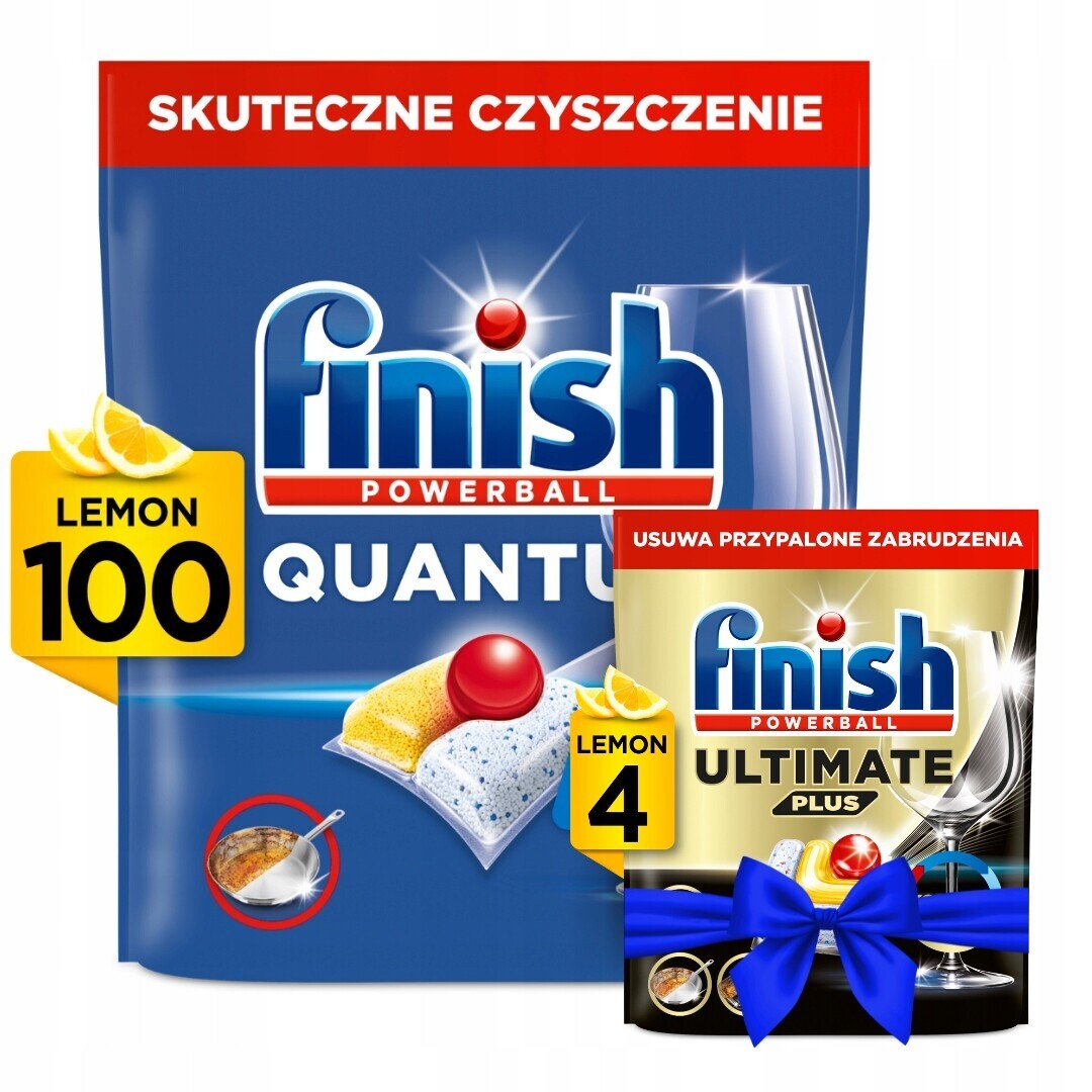 Finish Quantum Kapsle do myčky nádobí Lemon 100 ks Dárek