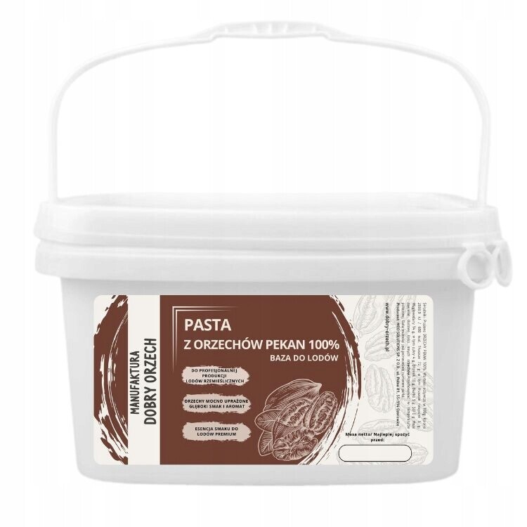 Pasta z pekanových ořechů 100 % – pro výrobu zmrzliny 10 kg Dobry Orzech