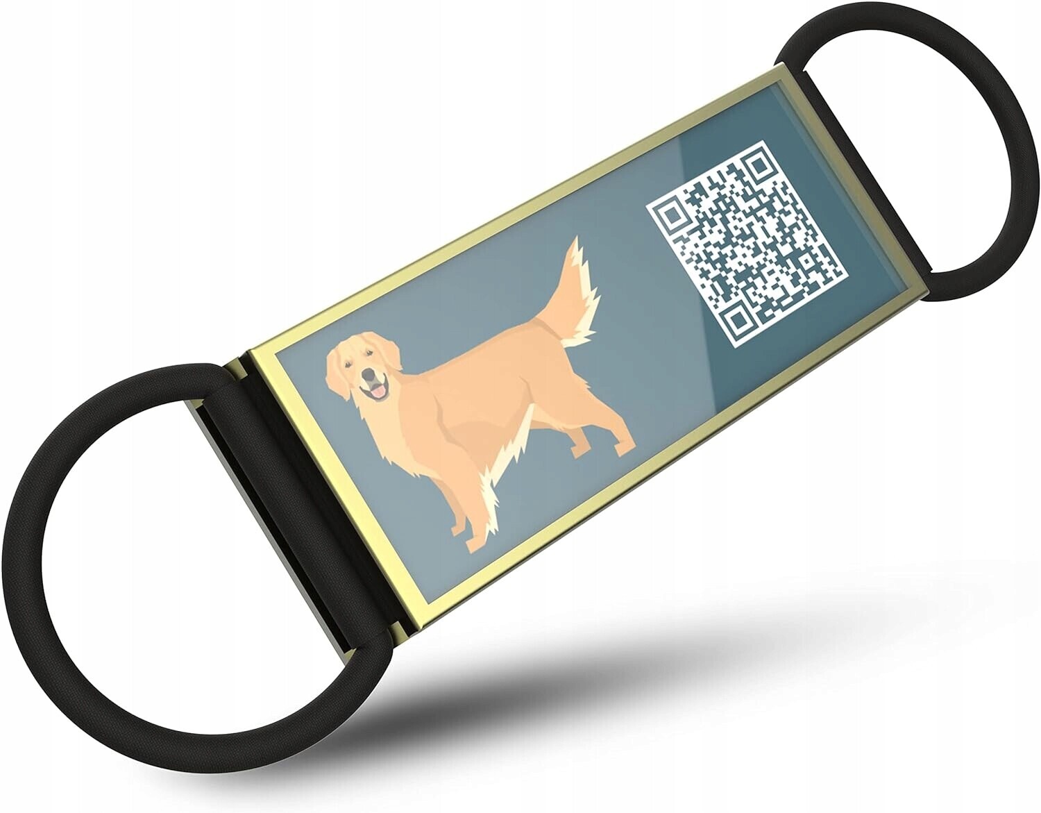 Identifikátor pro psa s Qr kódem vojenská známka adresář Zlatý retrívr