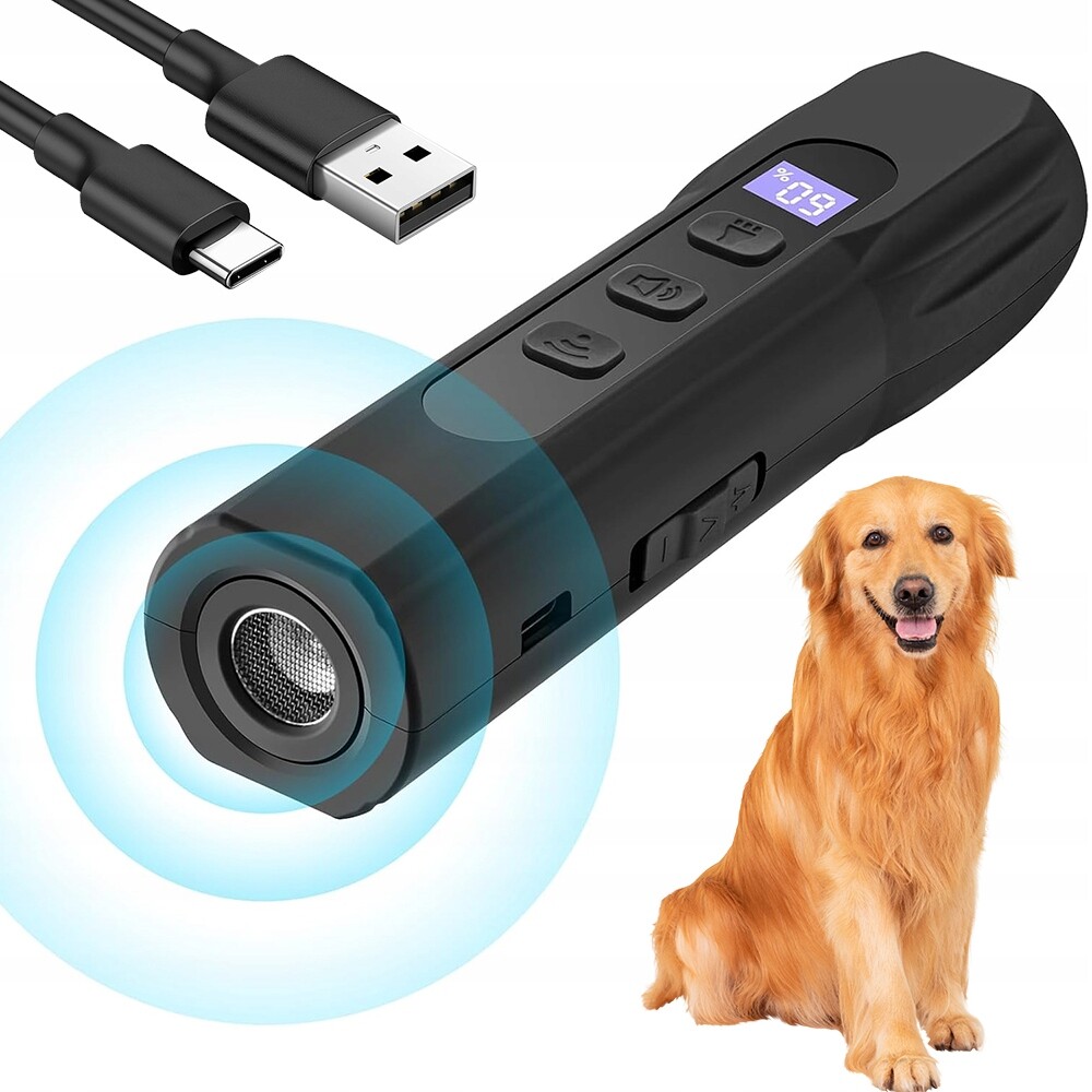 Ultrazvukový odpuzovač psů 3 režimy Malý a lehký pro dům a zahradu