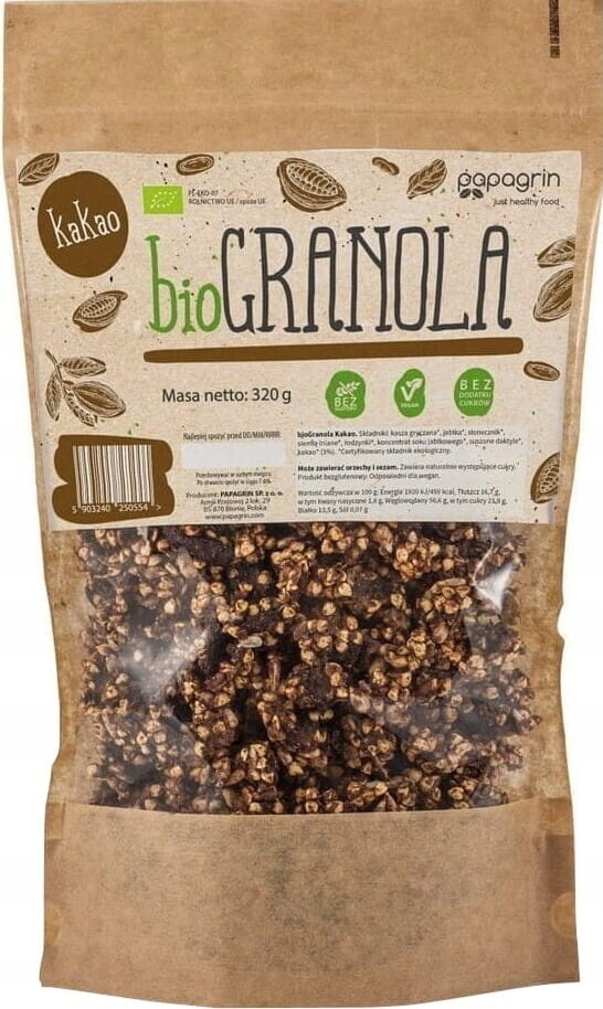 Granola S Kakaem Bio 320 g Papagrin