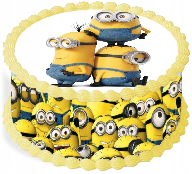 Oplatek na dort Dekorace Jídelní 20 cm Mimoni Narozeniny Party