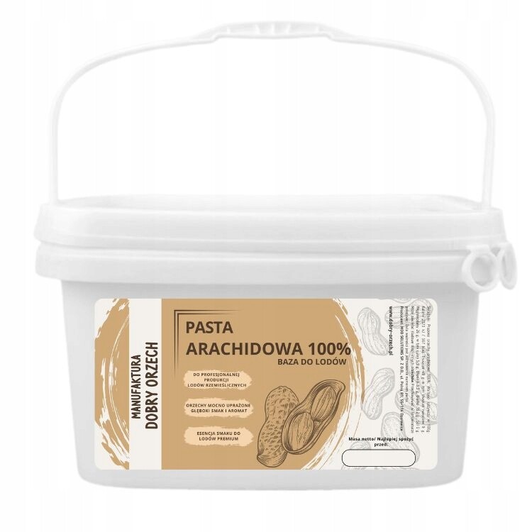 Pasta z arašídů 100 % pro výrobu zmrzliny 10 kg Dobry Orzech