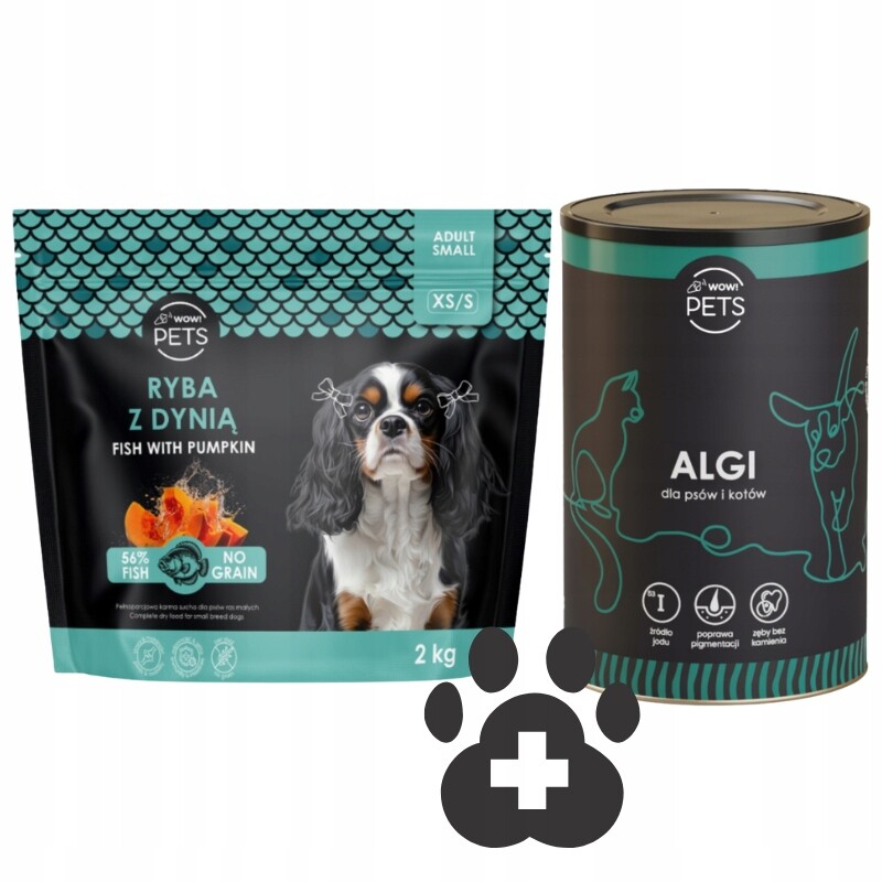 Krmivo pro psy Ryba s dýní Xs/s, hnědé řasy, sada pro zdravé zuby