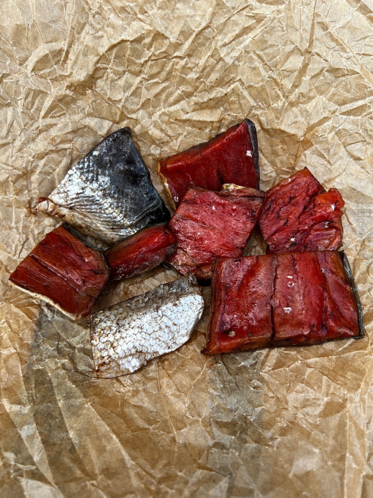 Sušené kousky lososa Ledviny v omáčce Teriyaki 500 g svačinka k pivu