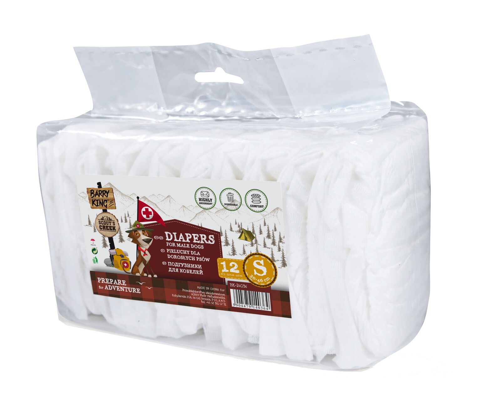 Barry King plenky pro psa a samce velikost S 30-46 cm 12 Ks