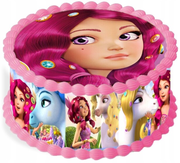 Oplatek na dort Dekorace Jídelní 20 cm Mia a já Narozeniny Party