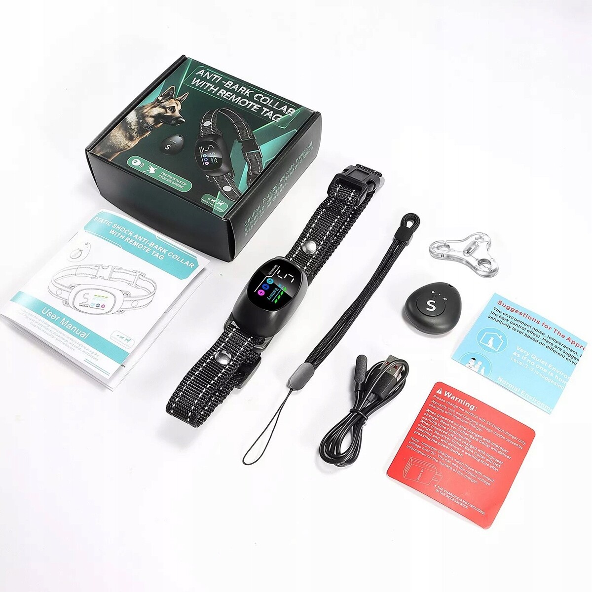 2V1 Elektrický Obojek Pro Psa, Tréninkový Trenažér IP67