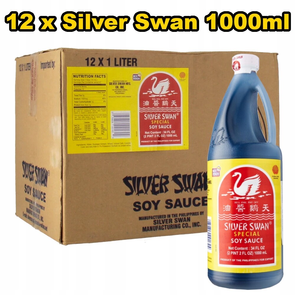 12 x Sójová omáčka Silver Swan 1000 ml, filipínský obchod s asijskými pokrmy