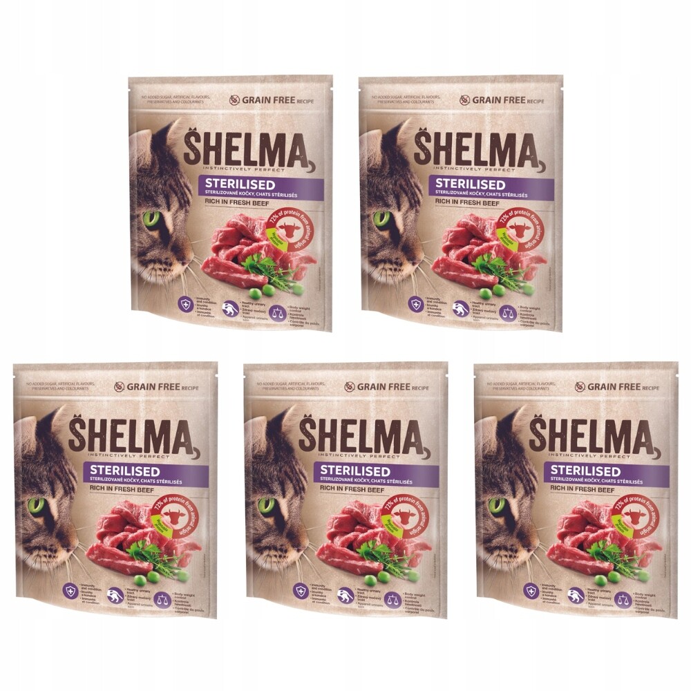 Suché Krmivo Pro Kočky Hovězí Maso Sterilised Shelma