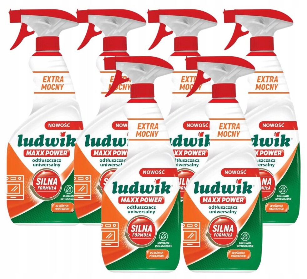 Ludwik Maxx Power sprej odmašťovač tekutý 600 ml silná formule x 6 ks