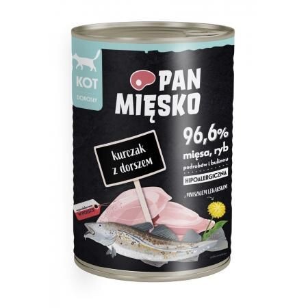 Pan Mięsko pro kočky Kuře s treskou 400 g