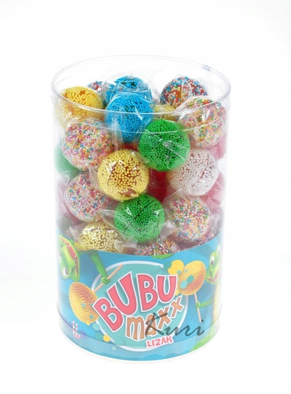 Caramella Bubu Max lízátka kuličky s bonbóny 45ks