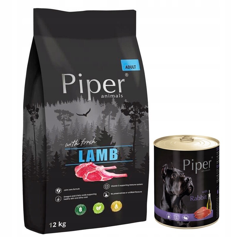 Piper suché krmivo pro psy jehněčí 12 kg