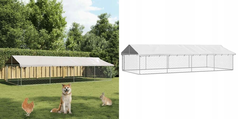 600 x 300 x 150 cm, Kotec pro psa se zastřešením