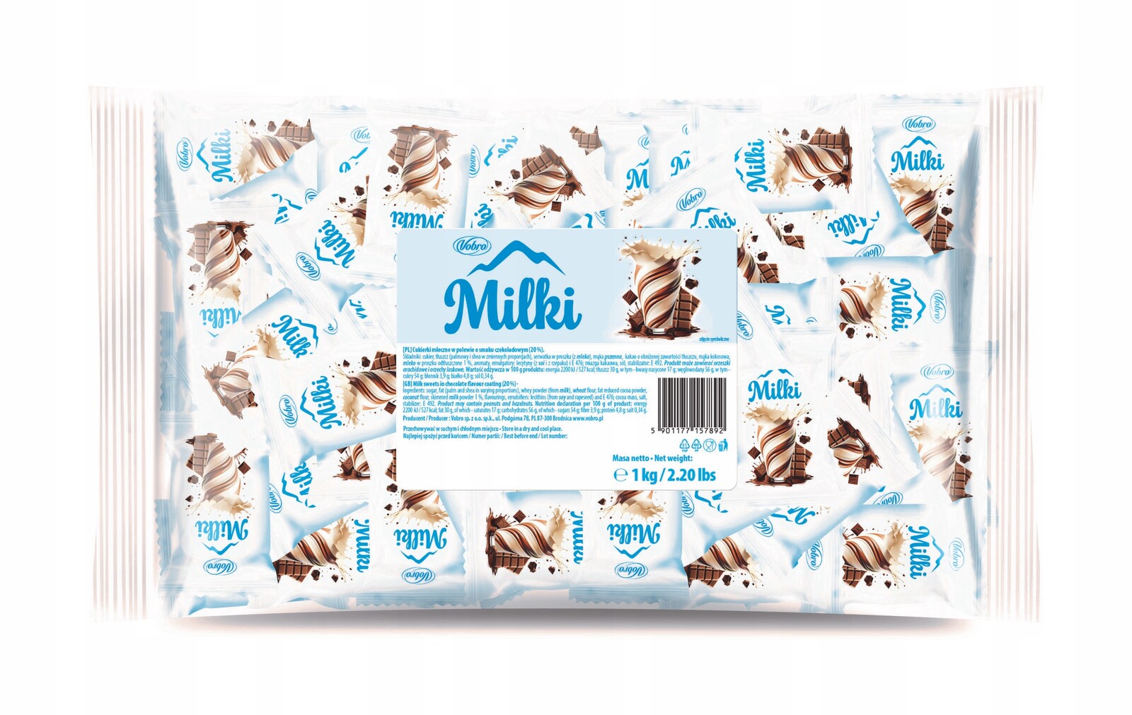Bonbóny Milki 1 kg Vobro